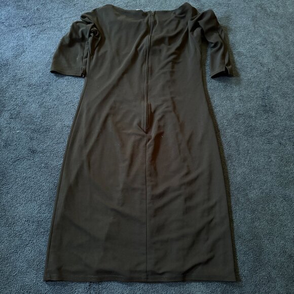 🖤 Chic Onyx Nite Black Bodycon Midi Dress – Elegant & Sleek, Size 10 - Picture 8 of 8